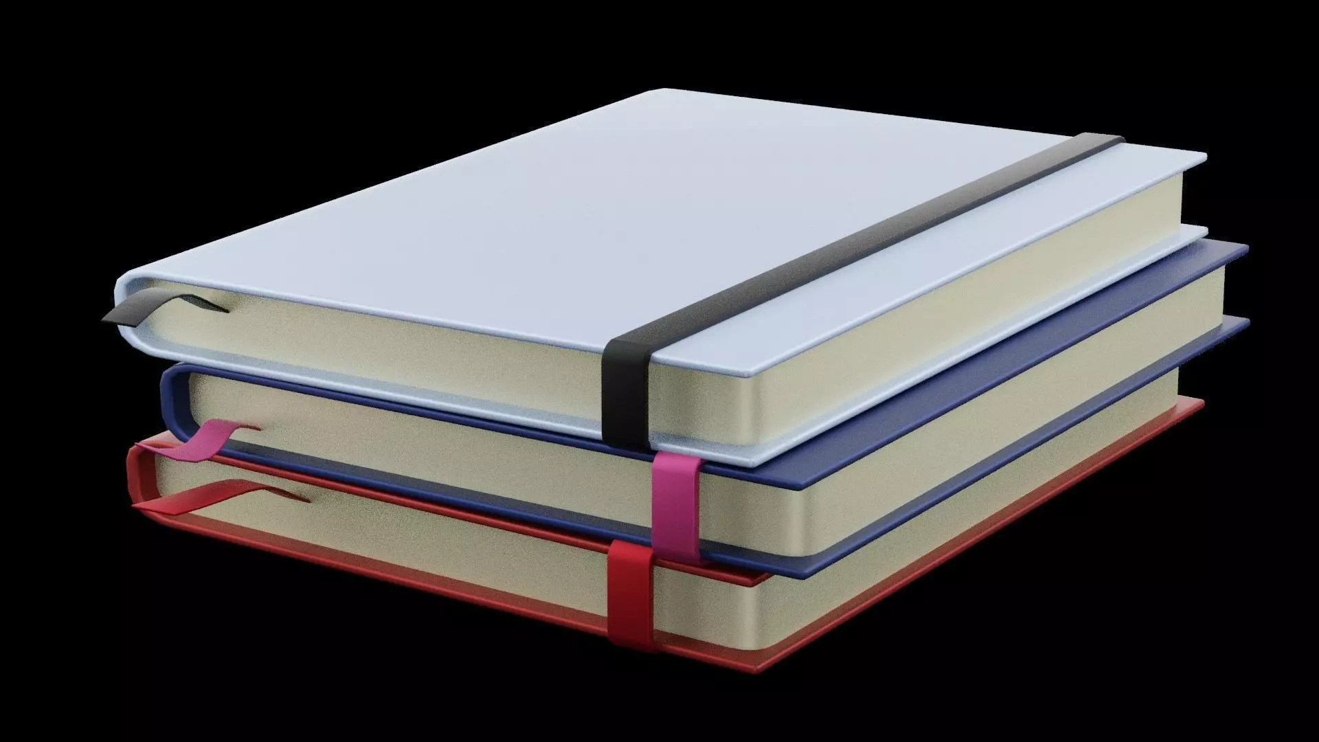 Note Books Low-poly 3D model_0