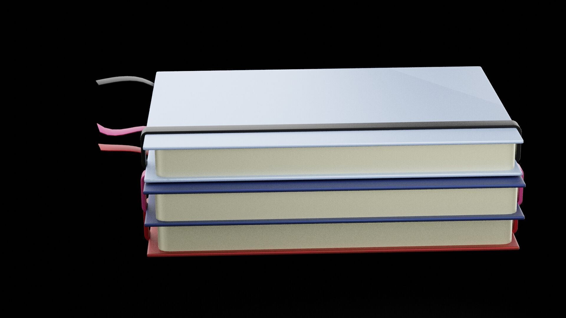 Note Books Low-poly 3D model_4