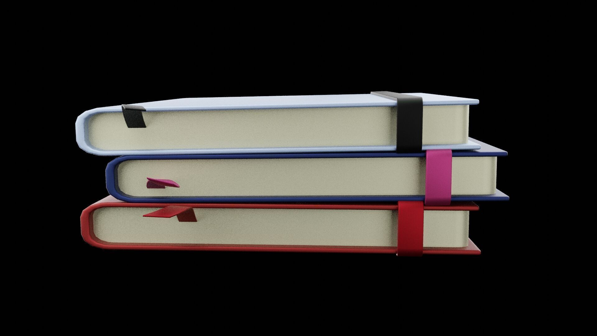 Note Books Low-poly 3D model_5