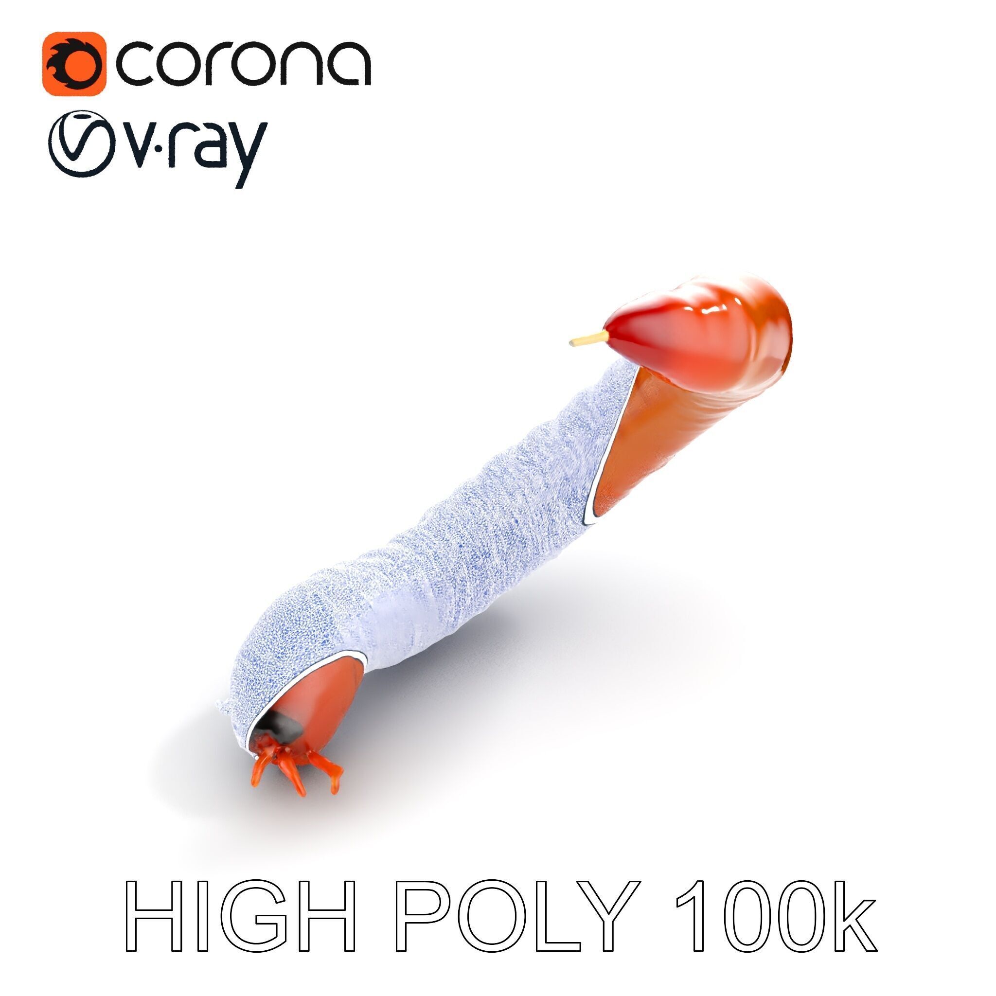 Realistic Centipede Model Pack for D Applications Low-poly 3D model_31