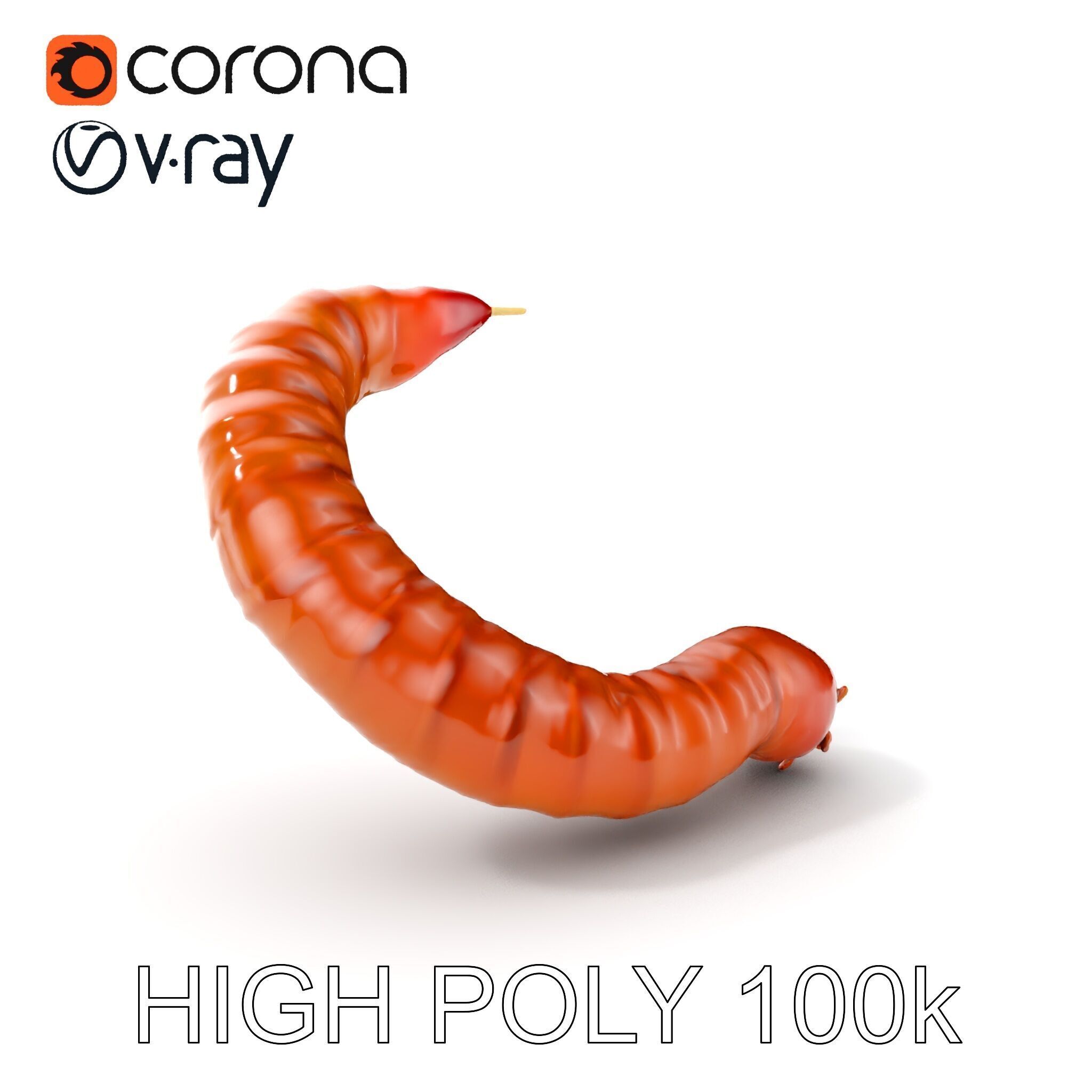 Realistic Centipede Model Pack for D Applications Low-poly 3D model_32