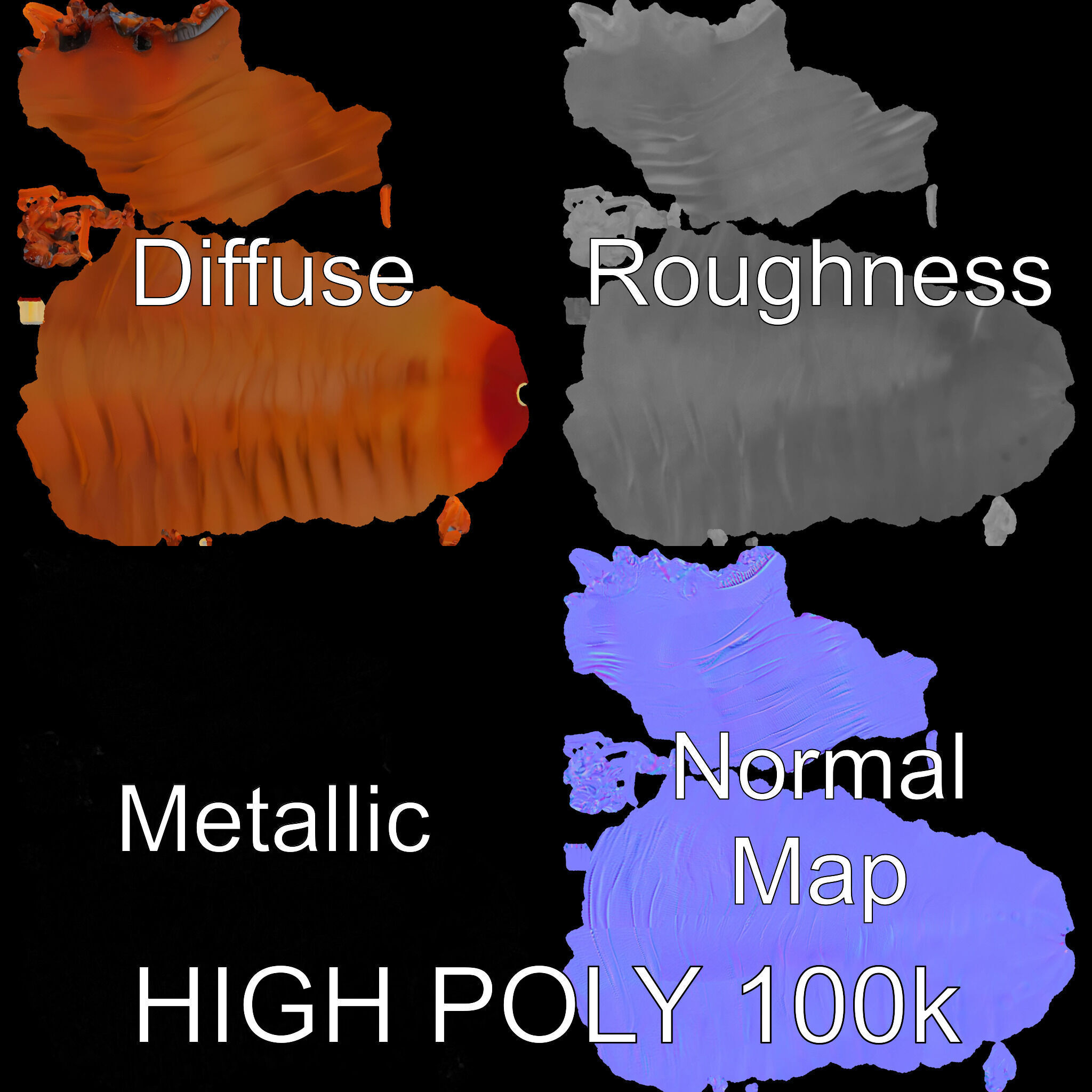 Realistic Centipede Model Pack for D Applications Low-poly 3D model_3