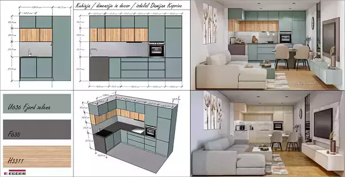 Modern Kitchen Interior 3D Model