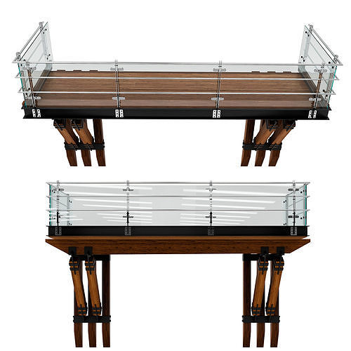 BALCONY AND BALUSTRADE NO2 A 3D model