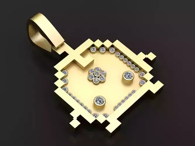 Invader Pendant 3d printable pendant