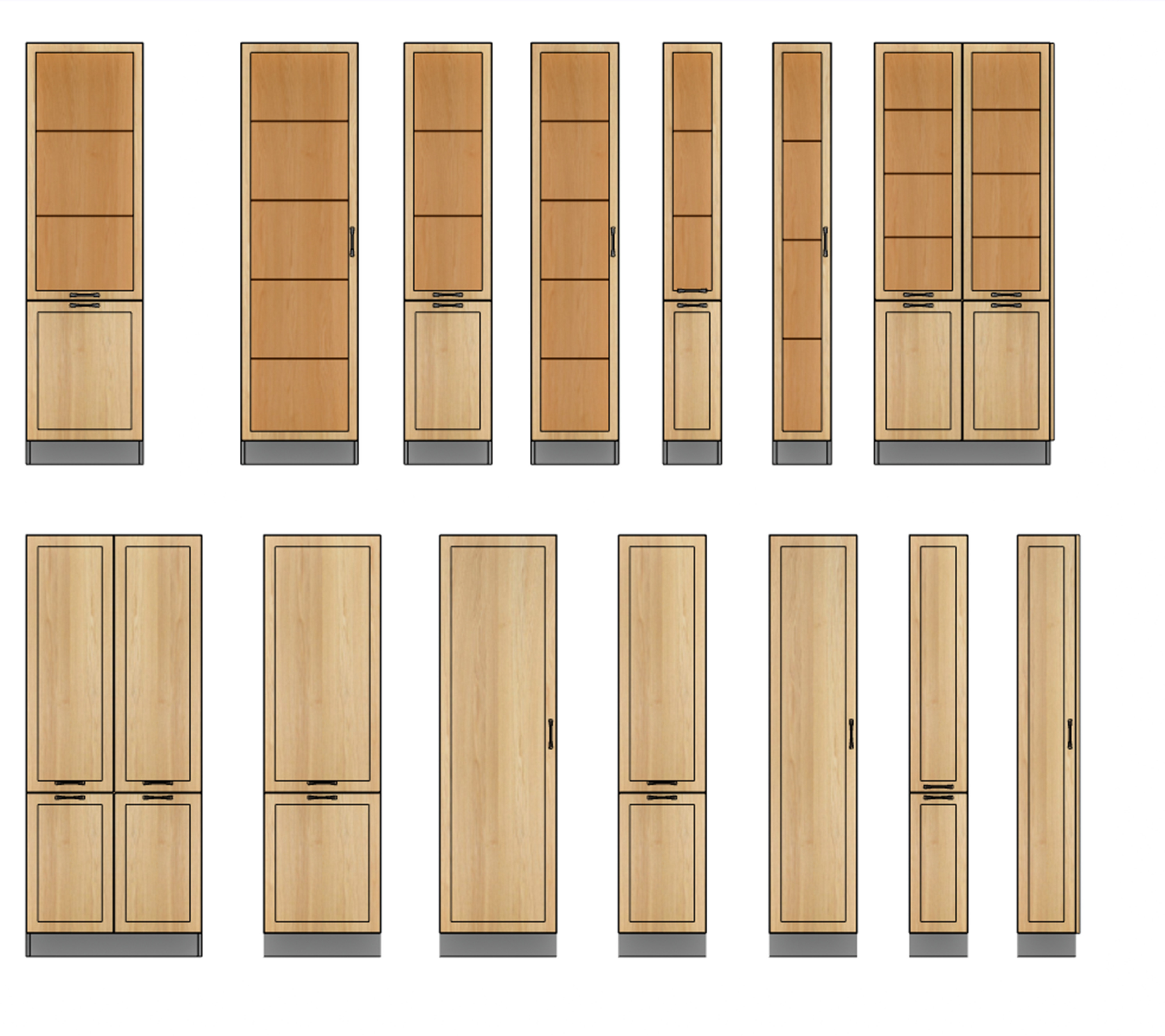 Complete 3D Kitchen Cabinet Pack 3D model_3