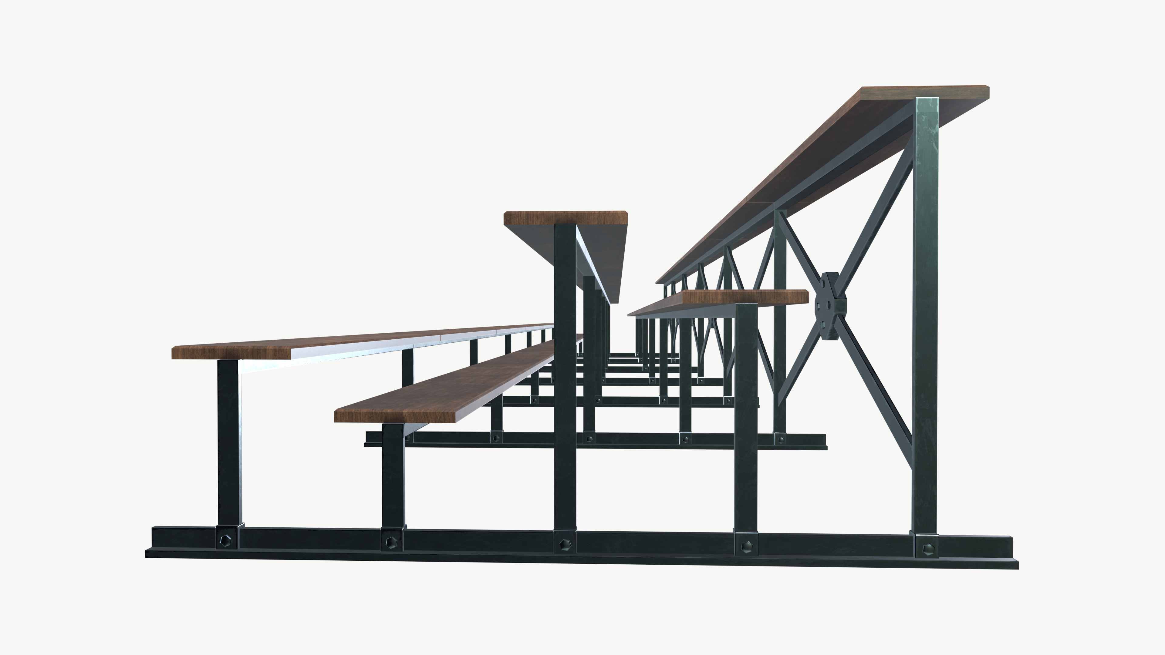 Stadium Seats 3D model_4