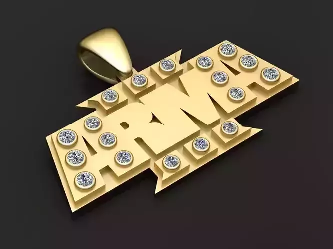 ARMA 3 logo PNG transparent pendant 3D print model