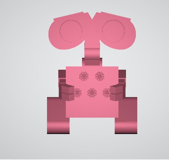 yellow robot design    3D print model_4