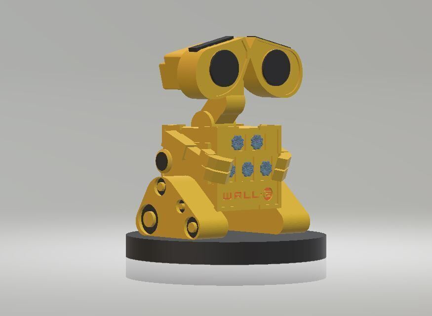 yellow robot design    3D print model_2