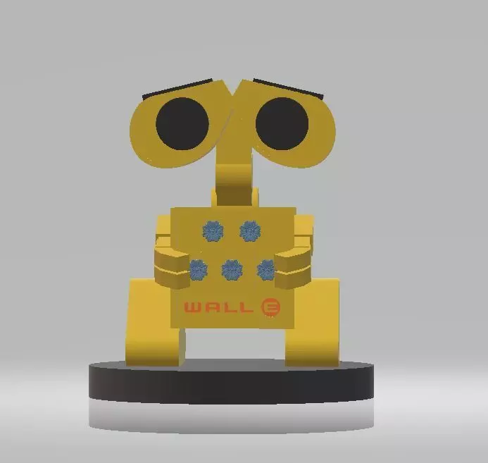 yellow robot design    3D print model_0
