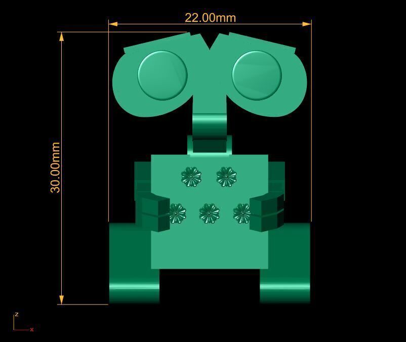 yellow robot design    3D print model_3