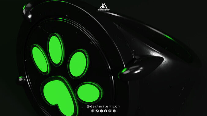 Cat Noir Ring Dark Version Miraculous Inspired 3D Model Low-poly 3D model