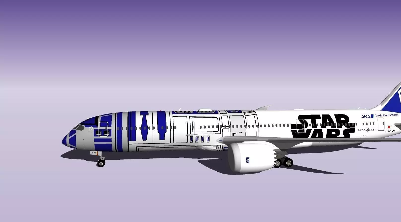 Boeing 787-9 Starwars Free 3D model_0