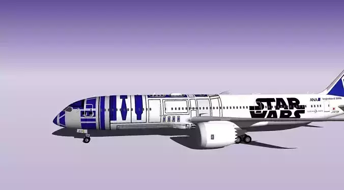Boeing 787-9 Starwars Free 3D model