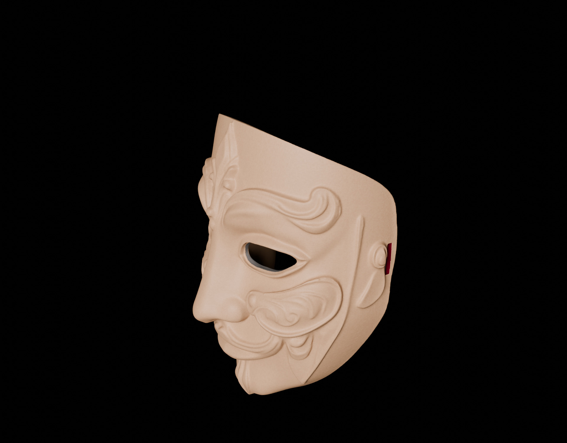 Detailed 3D Face Mask Digital Download for 3D Printing 3D print model_5