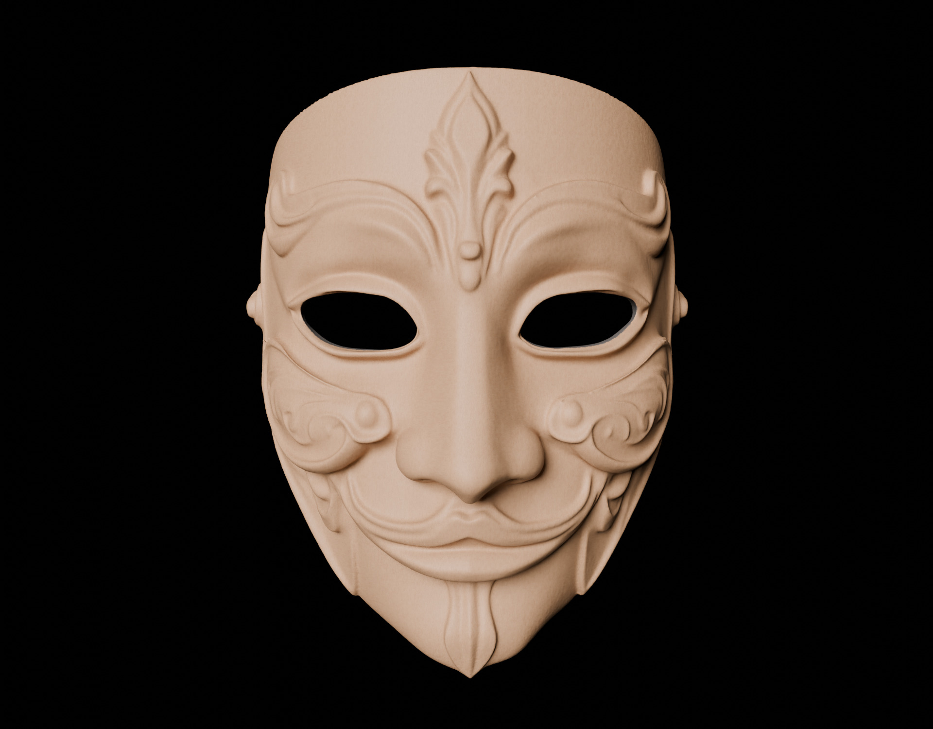 Detailed 3D Face Mask Digital Download for 3D Printing 3D print model_16