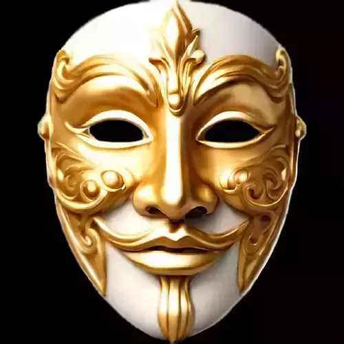 Detailed 3D Face Mask Digital Download for 3D Printing 3D print model Detailed 3D Face Mask Digital Download for 3D Printing 3D print model