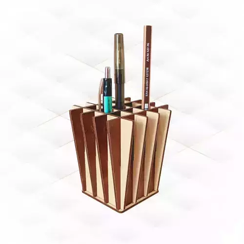 Gift stand holder for pen or pencils laser cut design