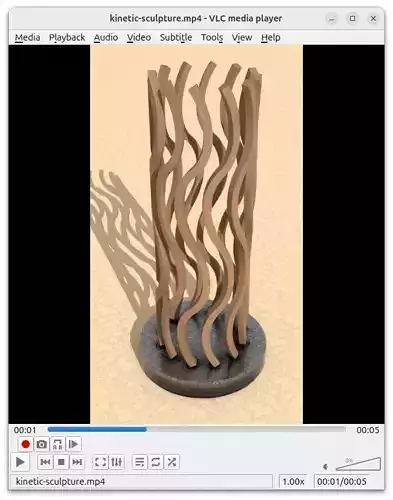 A simple animated kinectic sculpture