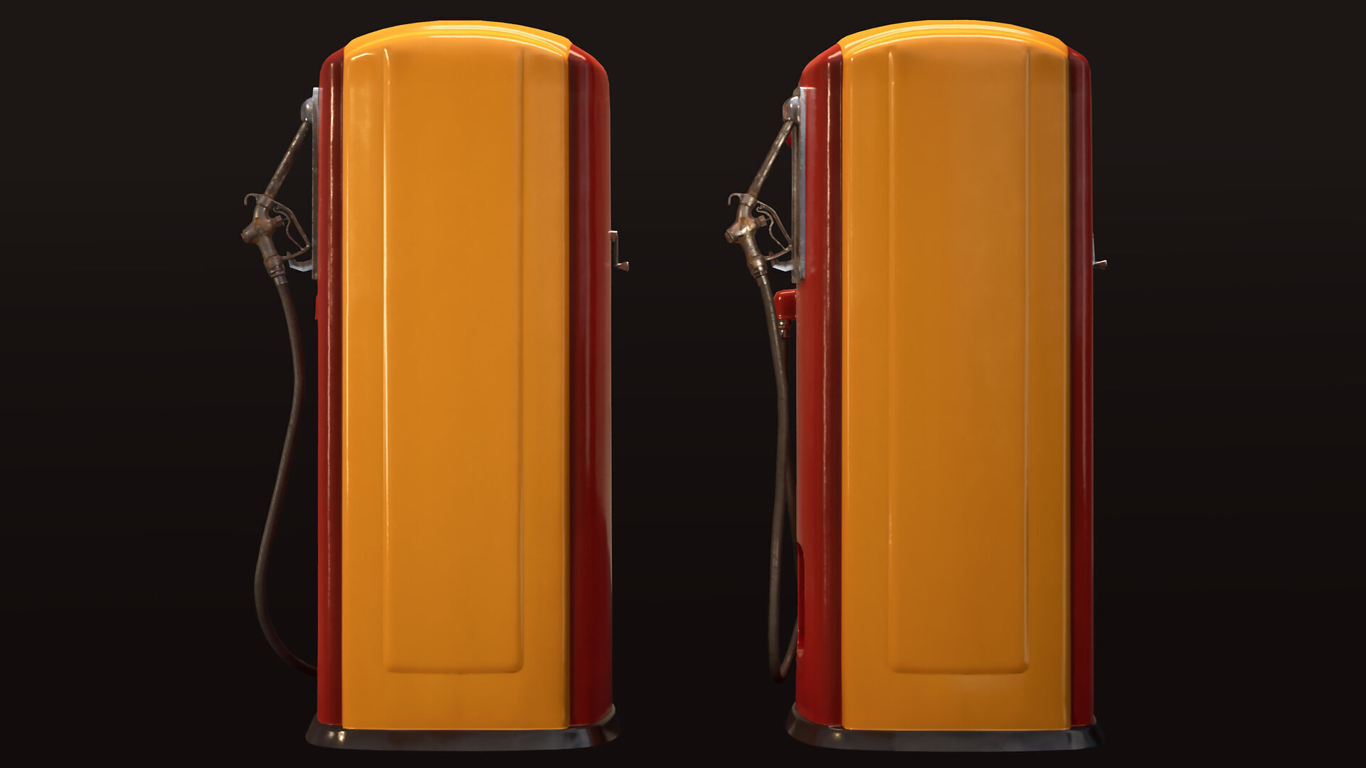 Vintage Gas Pump  Low-Poly 3D model_3