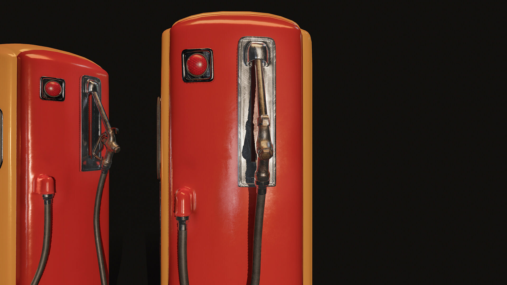 Vintage Gas Pump  Low-Poly 3D model_7