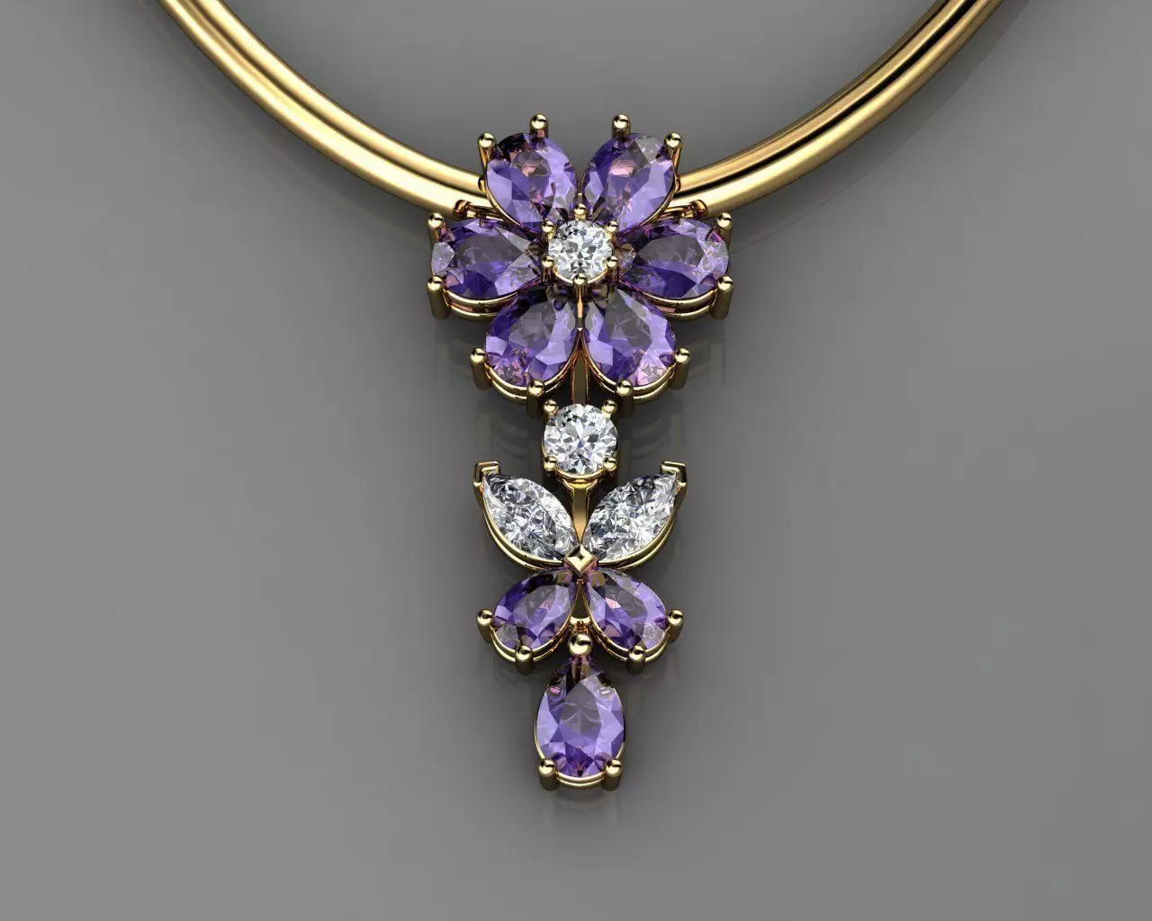 Flower Pendant Women Jewelry 3D print model