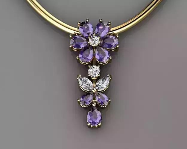Flower Pendant Women Jewelry