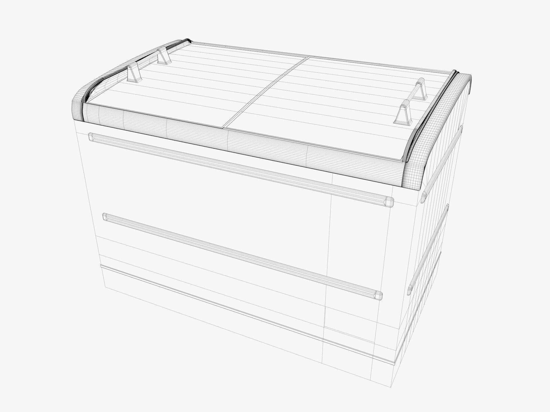 Supermarket Freezer Refrigirator 2 Low-poly 3D model_14