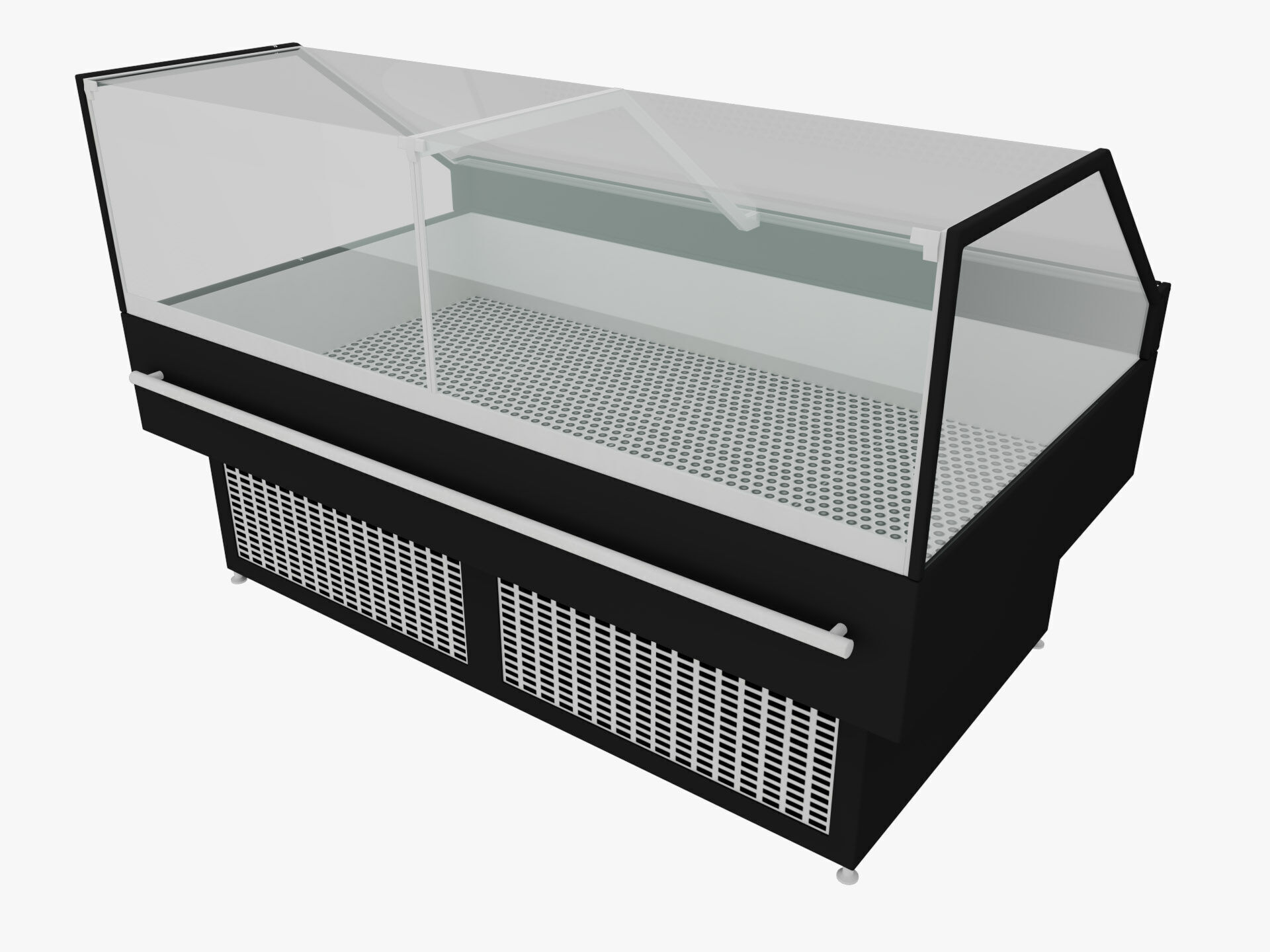 Supermarket Freezer Refrigirator 2 Low-poly 3D model_6