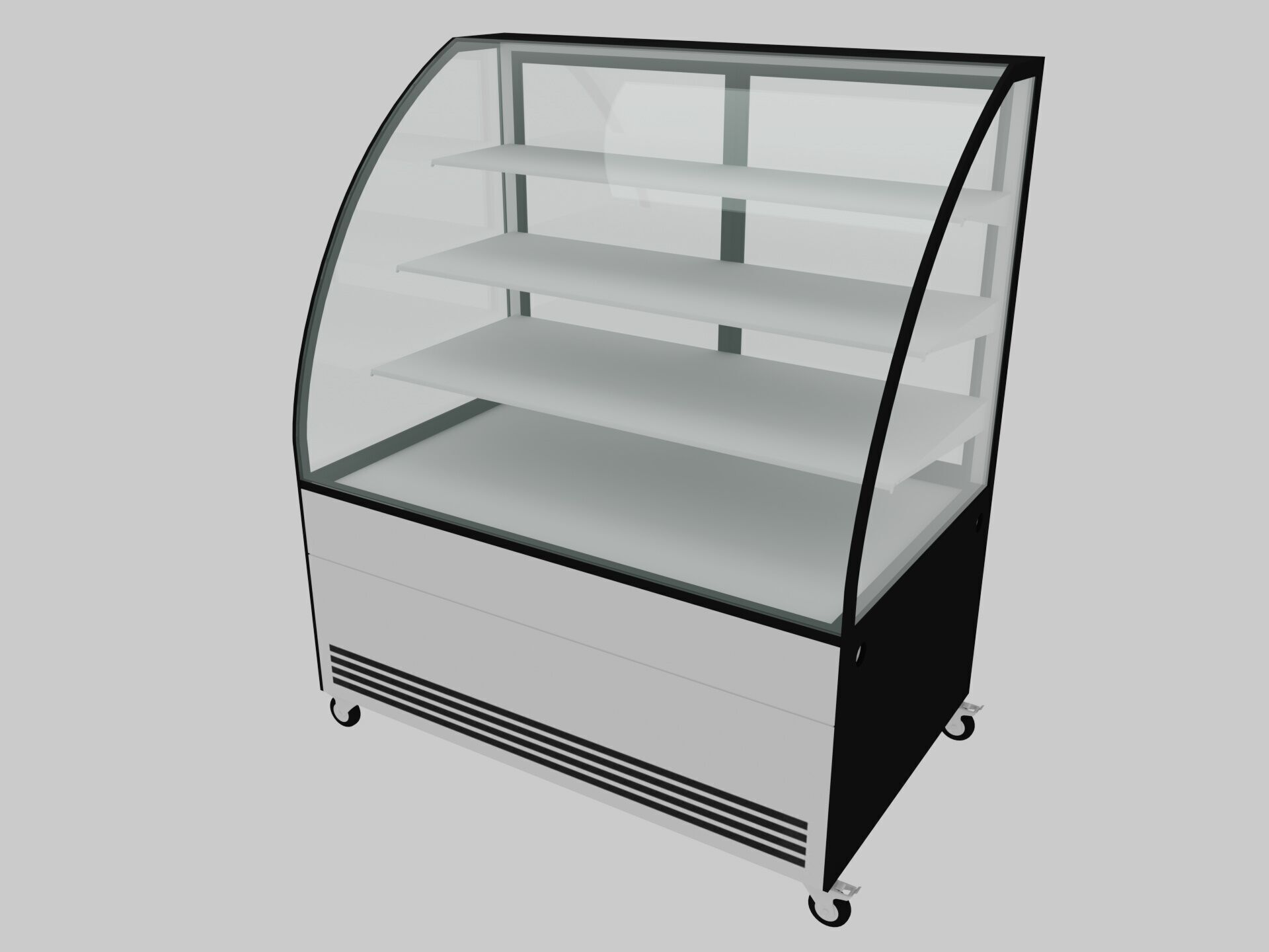 Supermarket Freezer Refrigirator 2 Low-poly 3D model_8