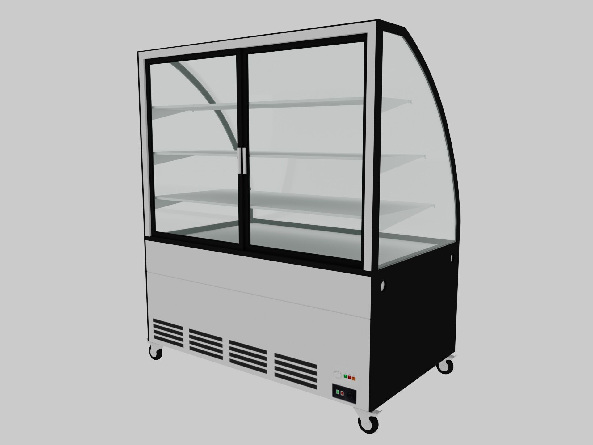 Supermarket Freezer Refrigirator 2 Low-poly 3D model_10