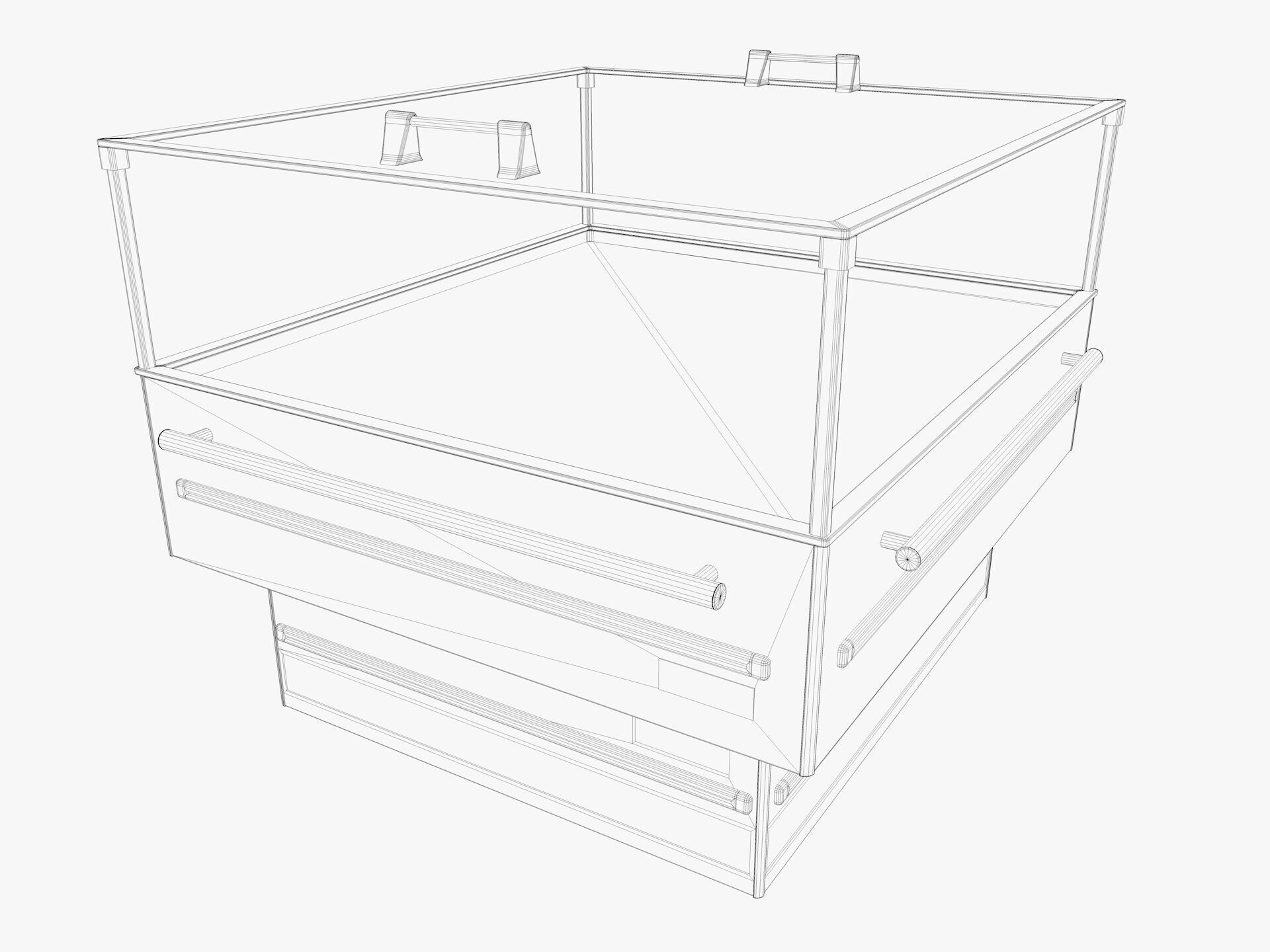 Supermarket Freezer Refrigirator 2 Low-poly 3D model_17