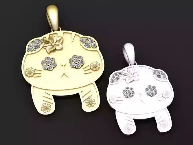 Teamer Cute Cat Kitten Pendant