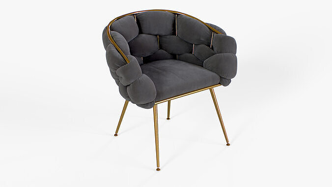 Armchair Kossmai Caroline 3D model 6