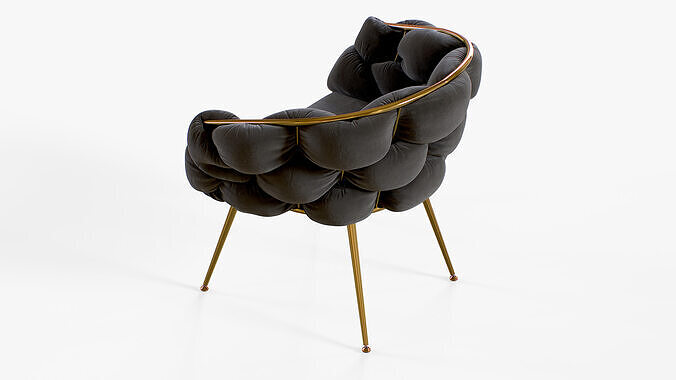 Armchair Kossmai Caroline 3D model 4