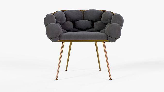 Armchair Kossmai Caroline 3D model 2