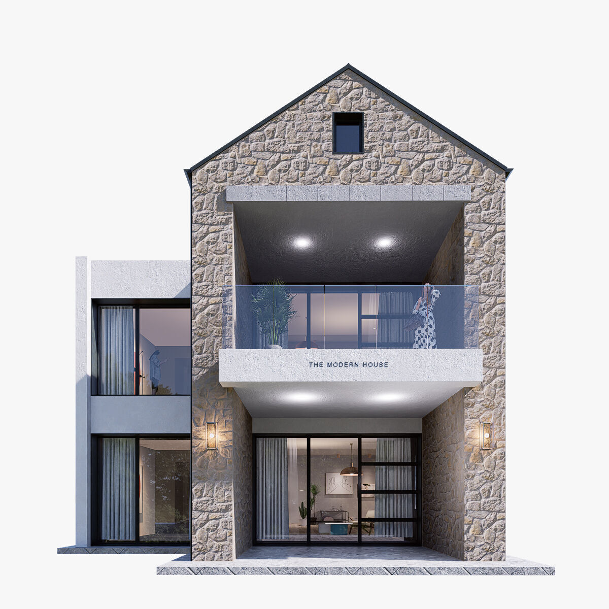 house Low-poly 3D model_5