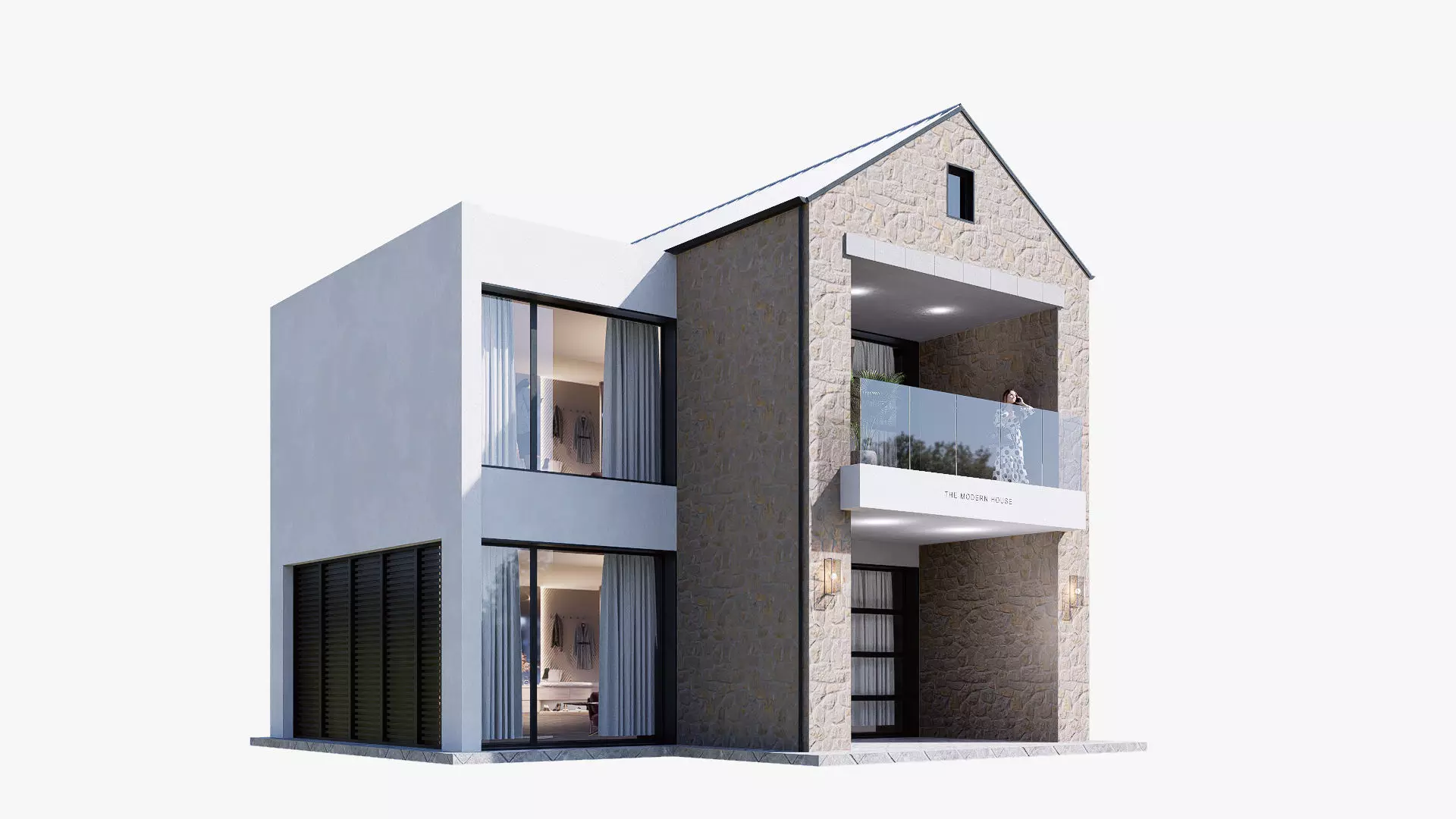 house Low-poly 3D model_0