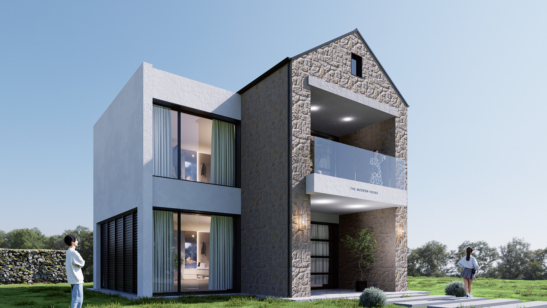 house Low-poly 3D model_1