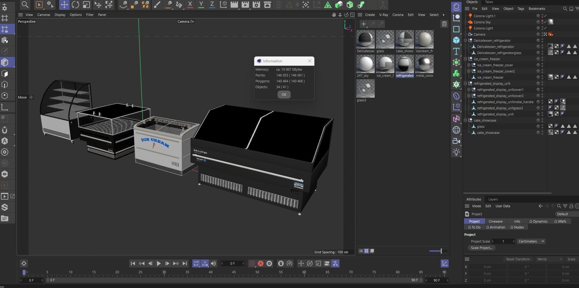  Supermarket Freezer Refrigirator pack 3D Model Collection_25