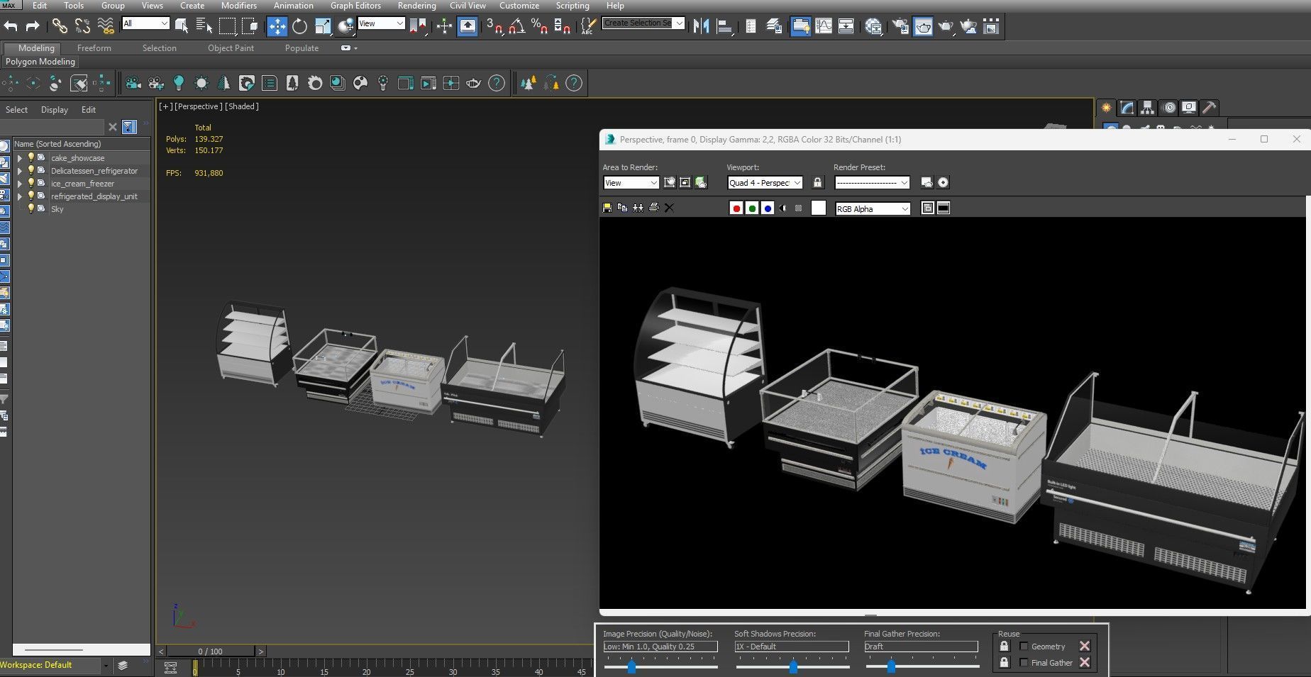  Supermarket Freezer Refrigirator pack 3D Model Collection_26
