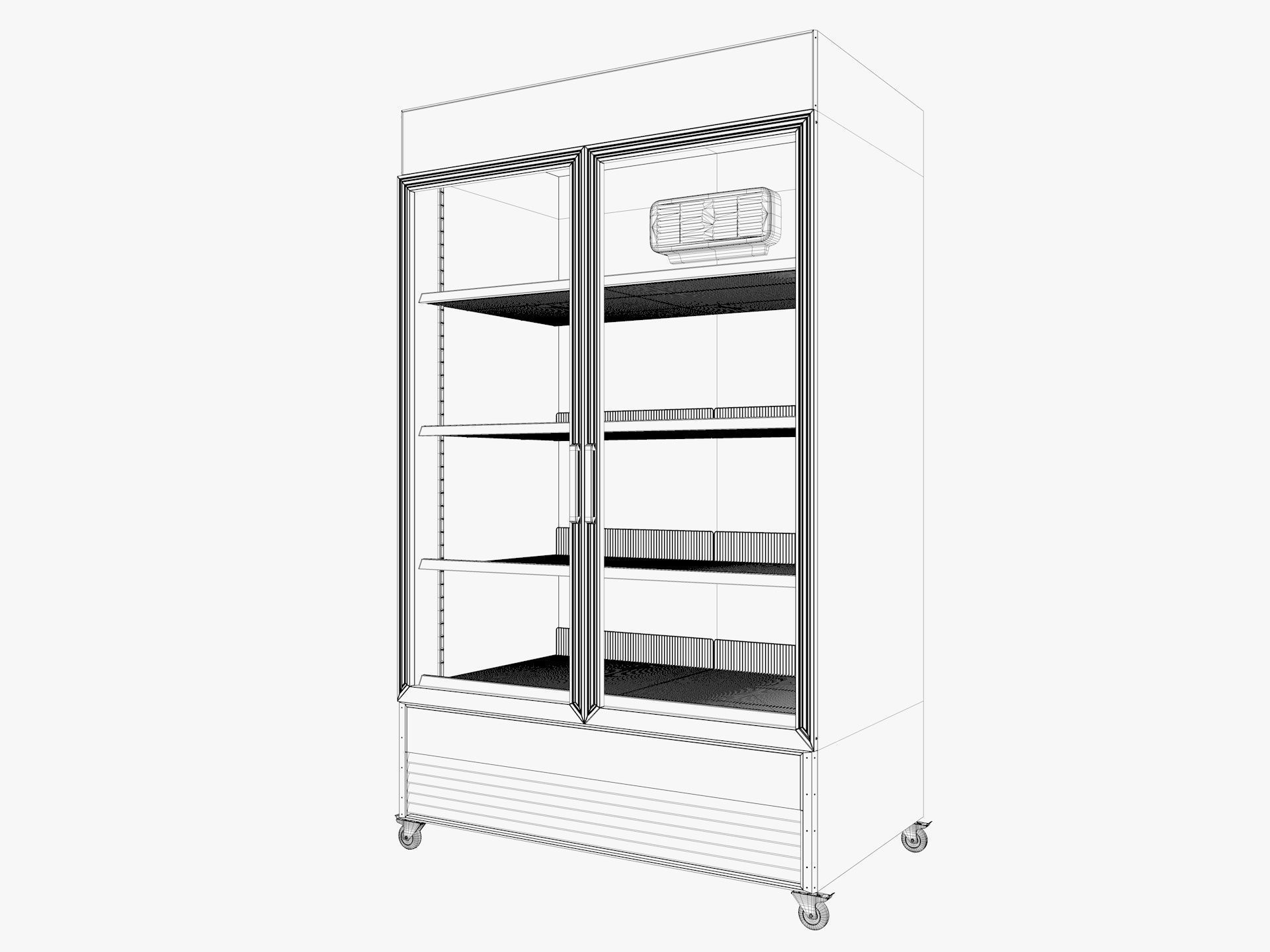  Supermarket Freezer Refrigirator pack 3D Model Collection_16