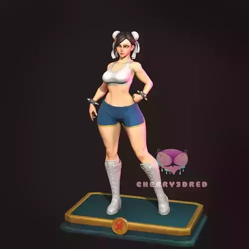 Pin up Chun li Outfit2  3D print STL