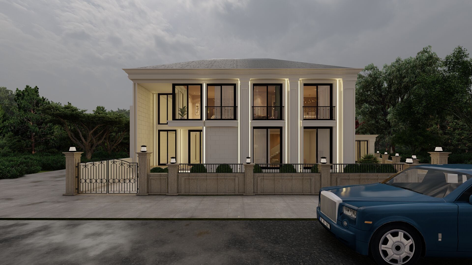 Luxury Classic Villa High Quality 3D Model 3D model_1