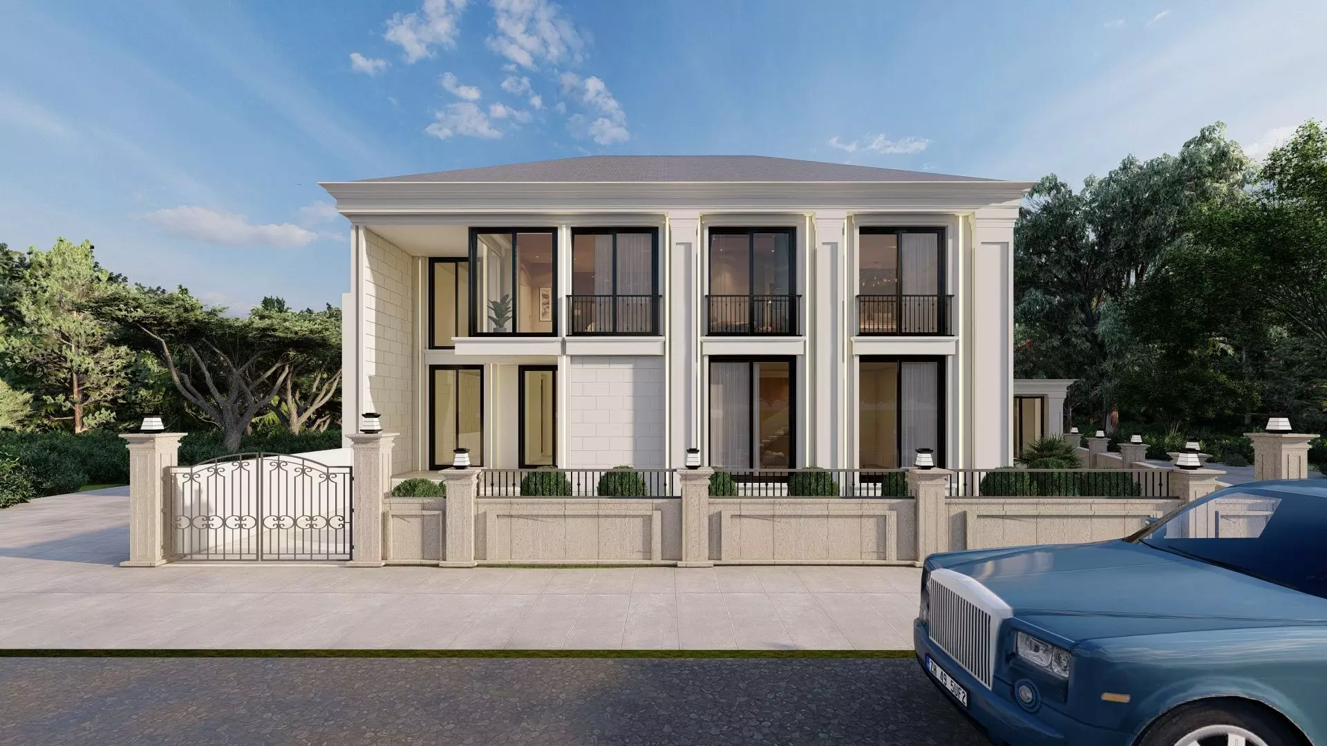 Luxury Classic Villa High Quality 3D Model 3D model_0