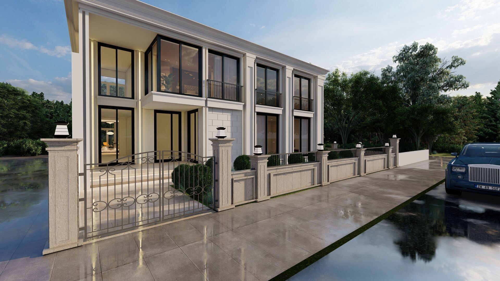 Luxury Classic Villa High Quality 3D Model 3D model_6