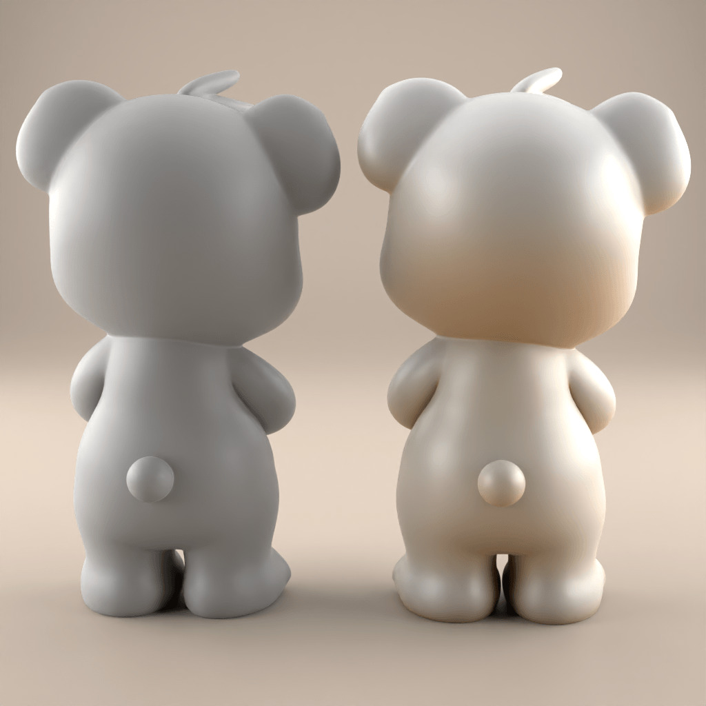 Adorable 3D Bear Cake Figure for Cute Desk Decor 3D print model_2