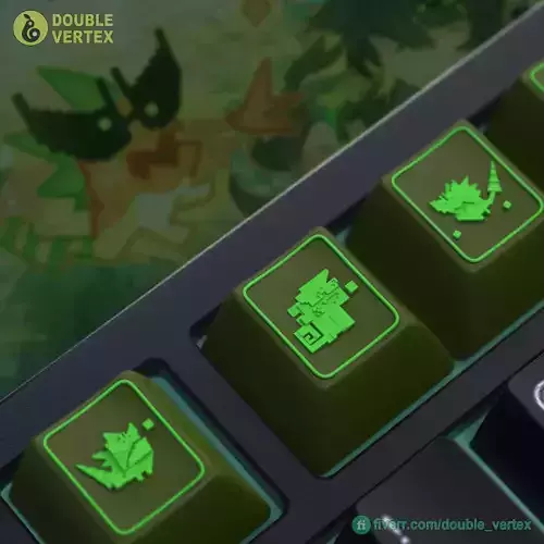 Genshin Impact Ajaw Keycaps - Cherry Profile 3D print model