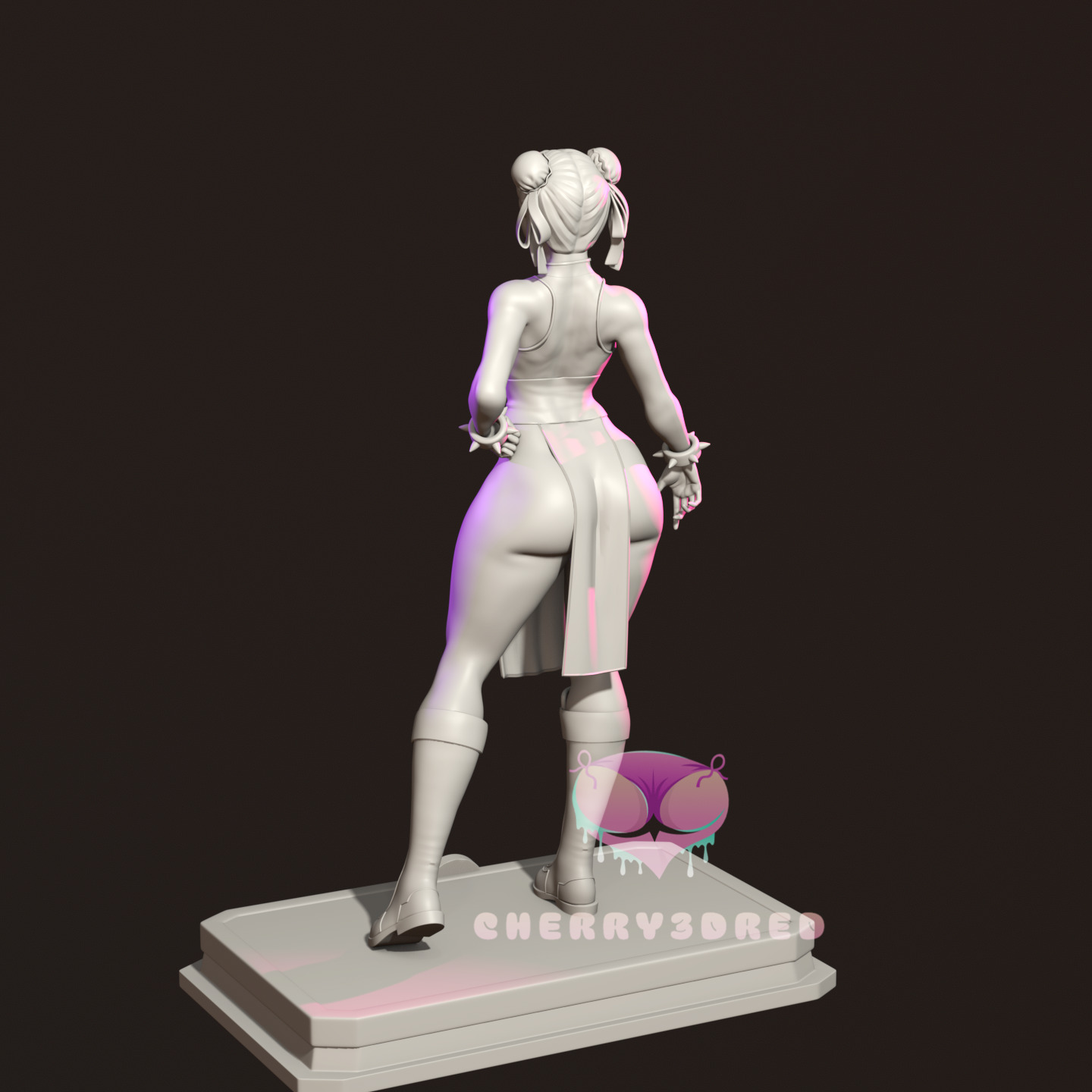 Pin up Chun li Street Fighter Outfit1  3D print STL 3D print model_8
